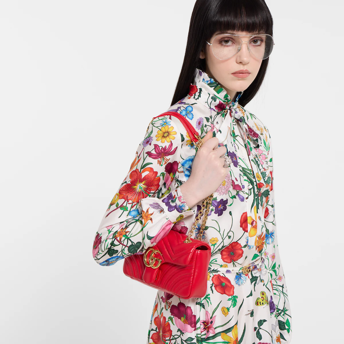 Alternative view of GG Marmont small shoulder bag 837280AAGII6406