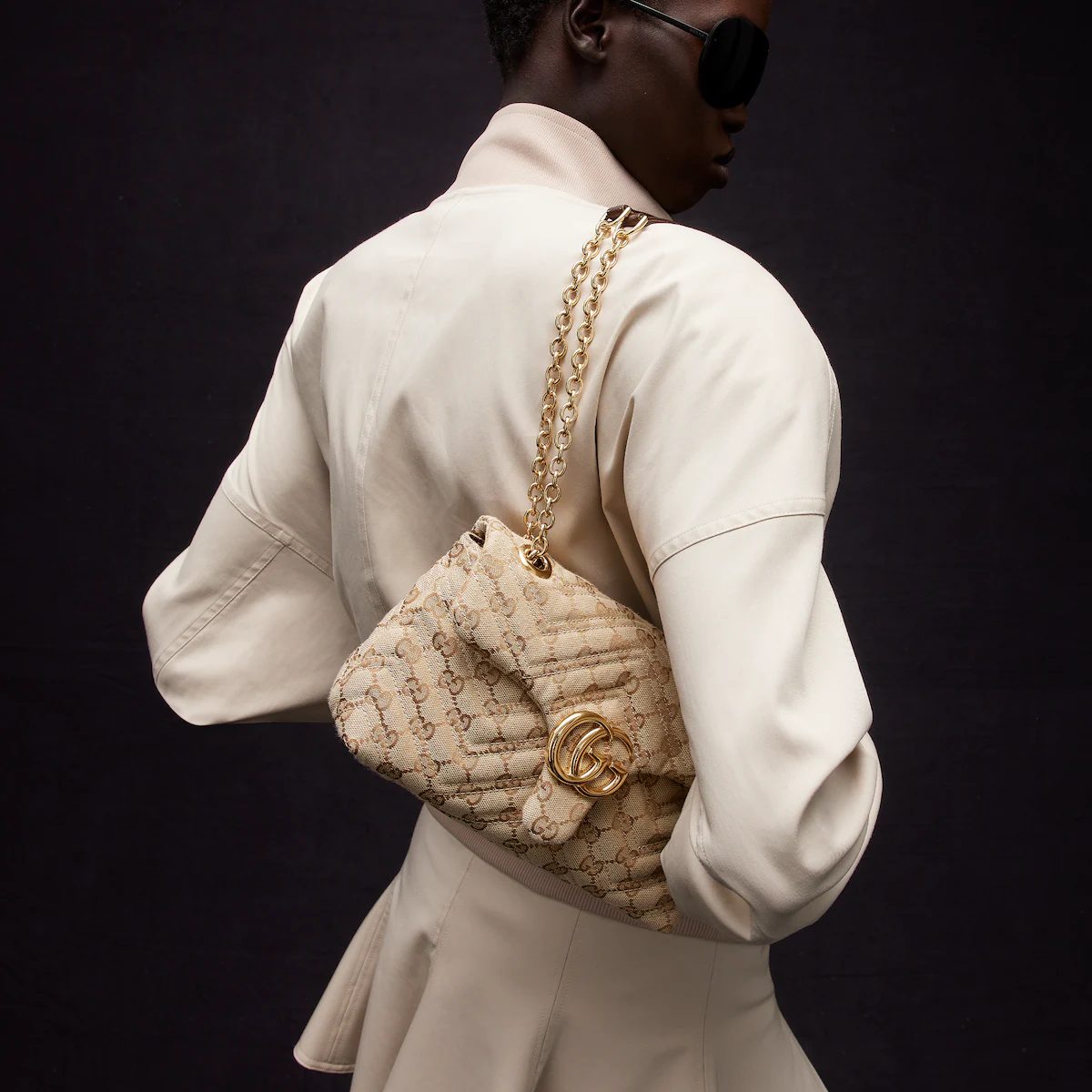 Alternative view of GG Marmont small shoulder bag 855371FAF059651