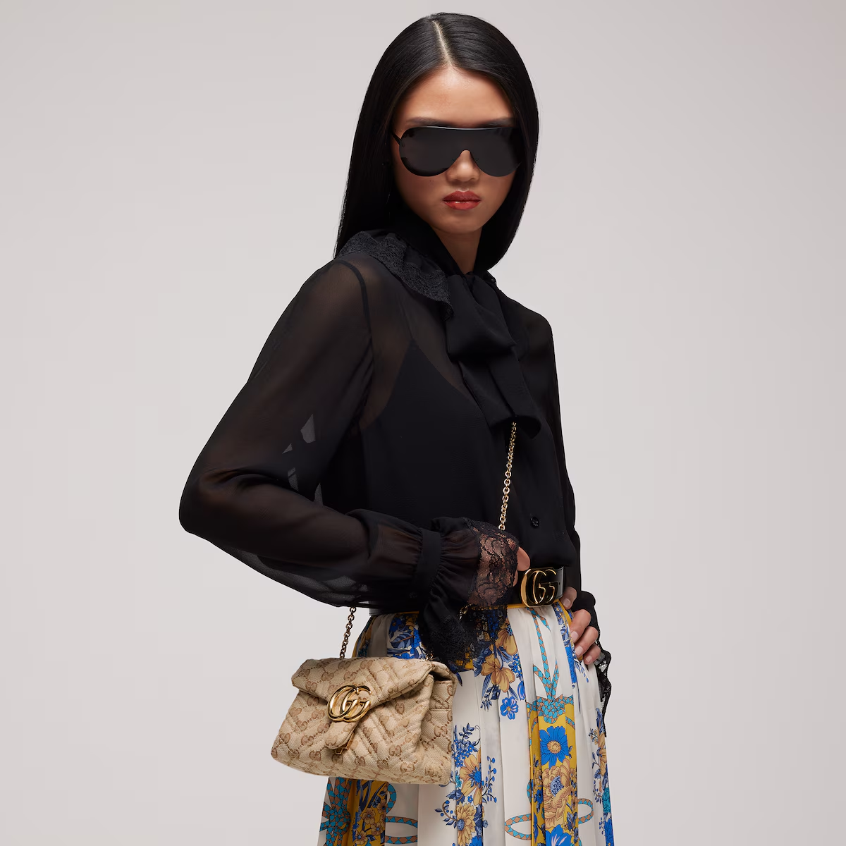 Alternative view of GG Marmont mini shoulder bag 867360FAF059651