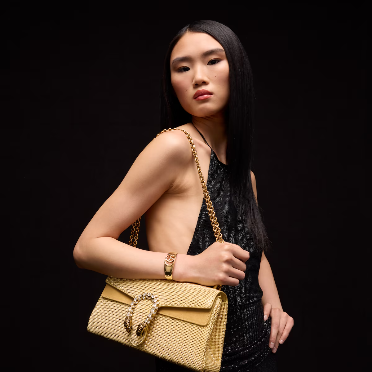 Alternative view of Dionysus crystal medium shoulder bag 874735CAACN9565