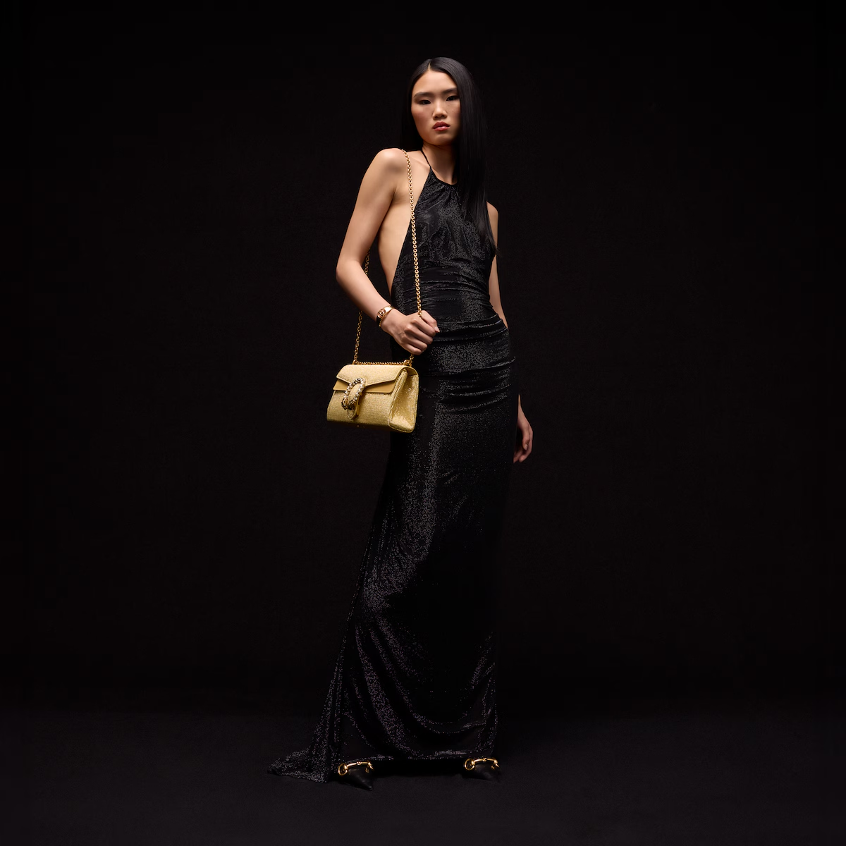 Dionysus crystal medium shoulder bag 874735CAACN9565 - 图片 3
