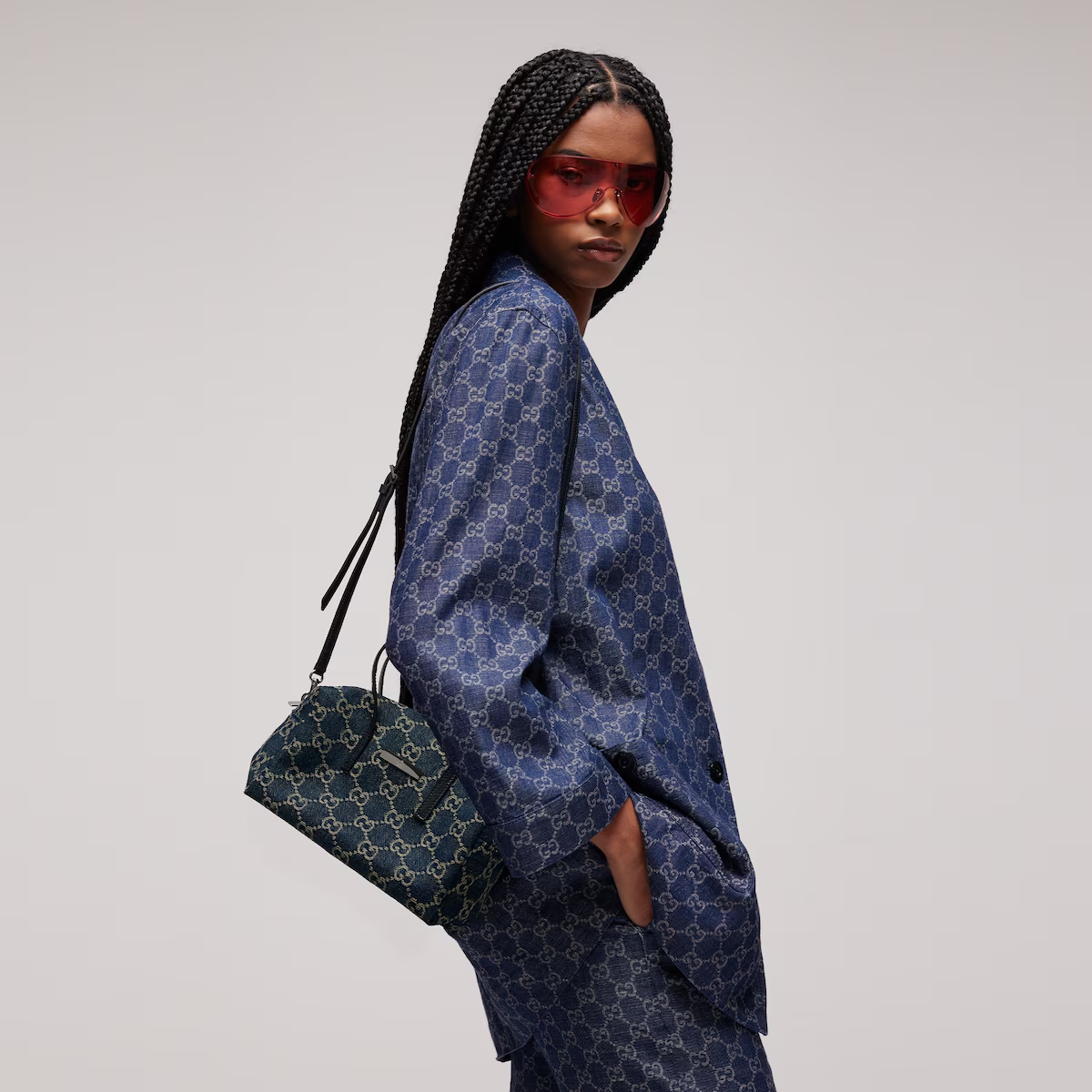 Small boston bag with Gucci plaque 875811FAF9B4042 - 图片 3