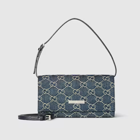 Small pouch with strap and Gucci plaque A002KGFAF9B4042